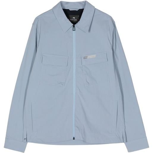PS Paul Smith giacca con zip e logo - blu