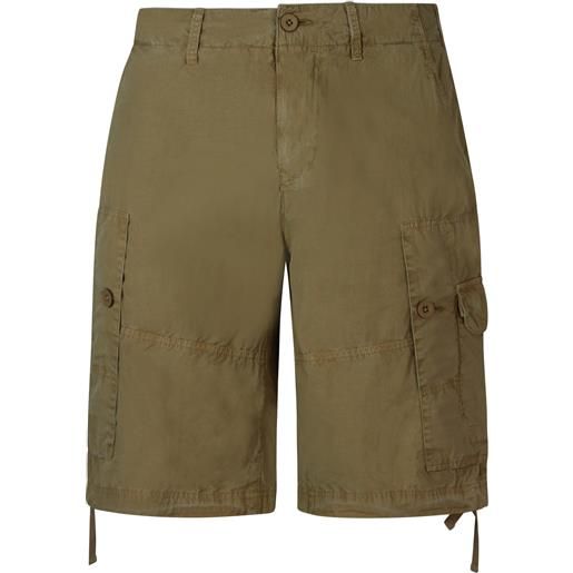 BLAUER shorts beige con mini logo per uomo