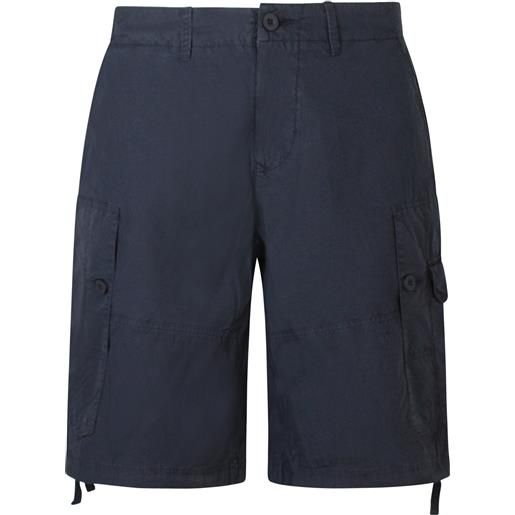 BLAUER shorts blu con mini logo per uomo