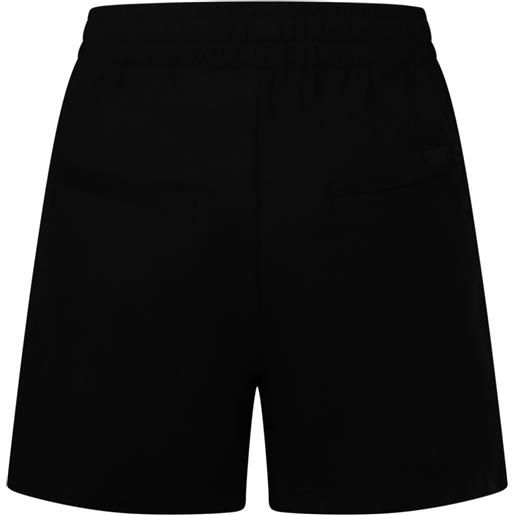 GAëLLE PARIS shorts nero con mini logo per uomo