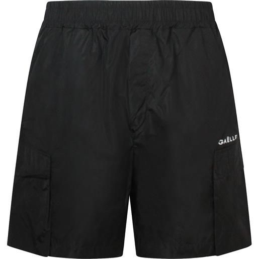 GAëLLE PARIS shorts nero con tasconi per uomo