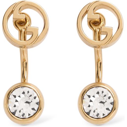Gucci blondie embellished brass earrings