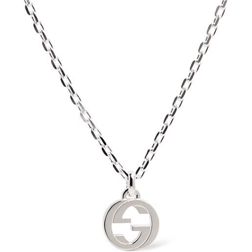 GUCCI interlocking g sterling silver necklace