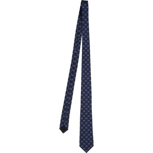 GUCCI cravatta in seta stampa gg 7cm