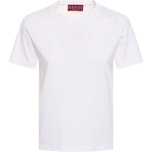 GUCCI t-shirt in jersey di cotone con ricamo