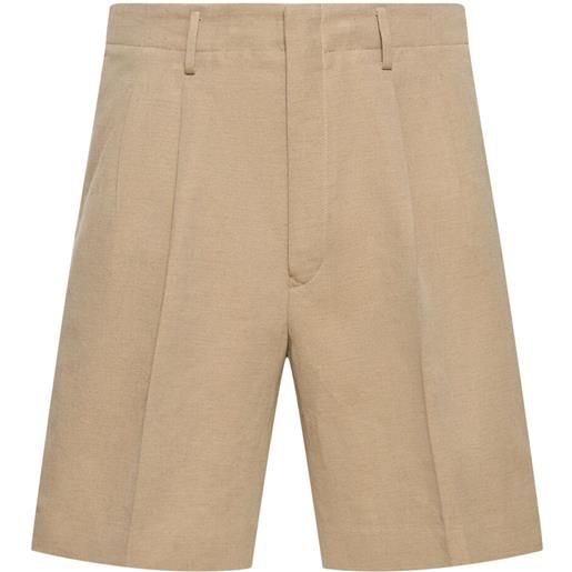 LORO PIANA shorts joetsu in cotone e lino