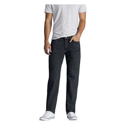 Lee jeans straight jeans uomo, blu (worn light), 50 it (36w/30l)