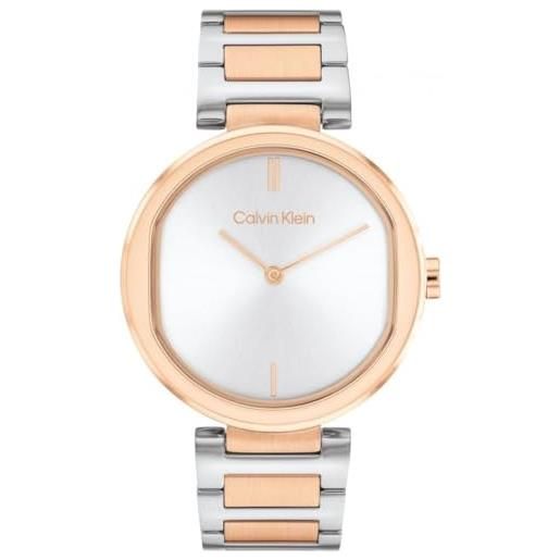 Calvin Klein orologio analogico al quarzo da donna collezione ck sensation con cinturino in acciaio inossidabile bicolore - 25200251