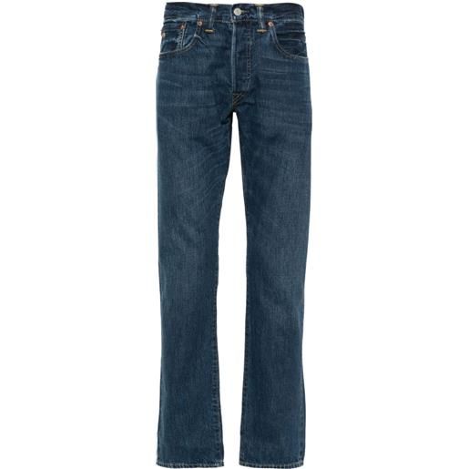 Ralph Lauren RRL jeans dritti con ricamo - blu