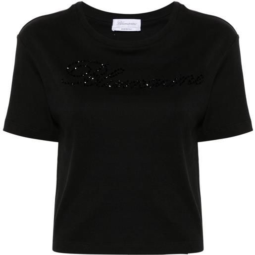 Blumarine t-shirt con strass - nero