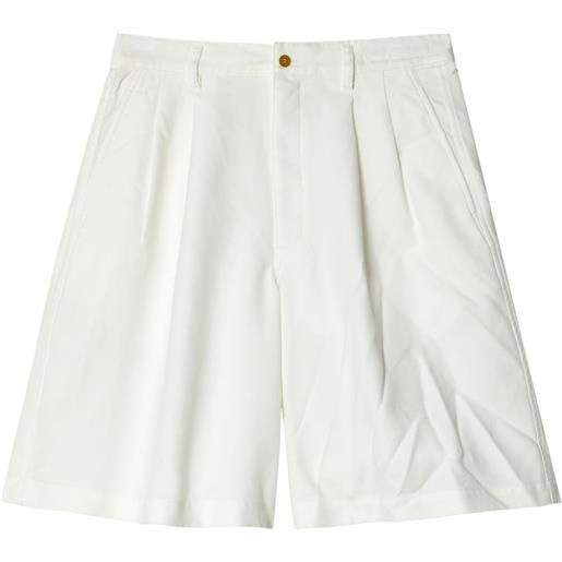 Comme Des Garçons Shirt shorts con pieghe a gamba ampia - bianco