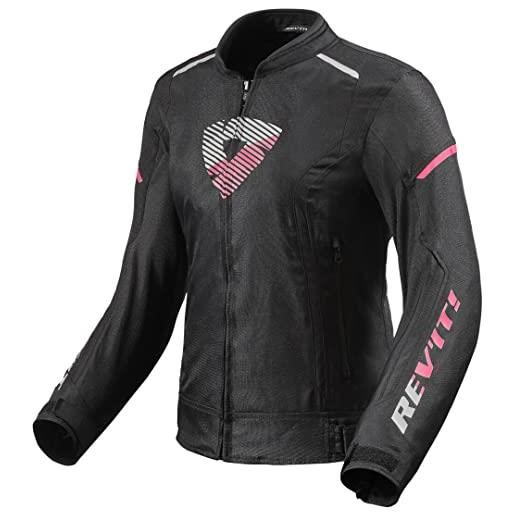 Revit sprint h20 giacca tessile da donna nero/pink 38