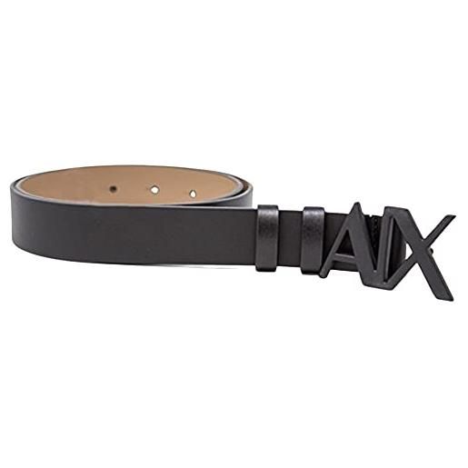 Armani Exchange black logo cintura, nero, 95 cm donna