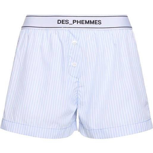 DES PHEMMES shorts oversize in popeline