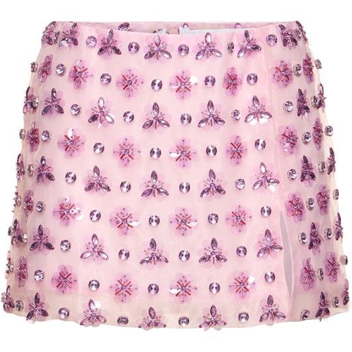 DES PHEMMES embellished organza mini skirt