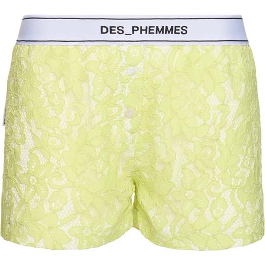 DES PHEMMES shorts in pizzo macramé