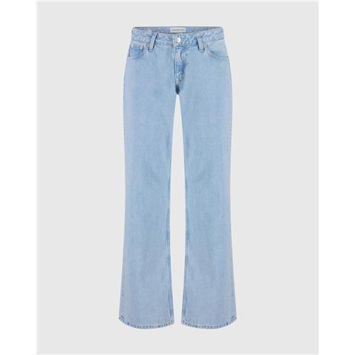 Calvin Klein extreme low rise baggy jeans blu donna