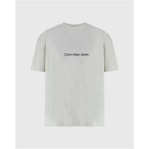 Calvin Klein t-shirt con logo posteriore taglio relaxed bianco uomo