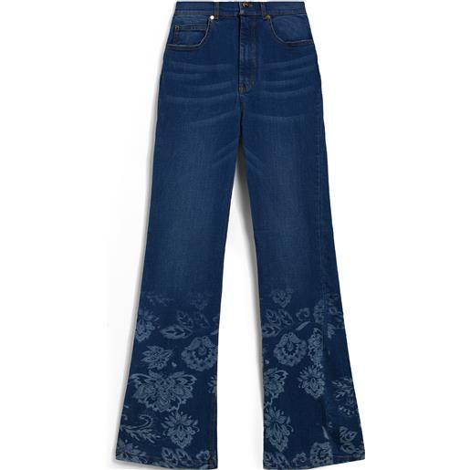 Freddy jeans vita alta flondo a zampa decorato da grafica floreale