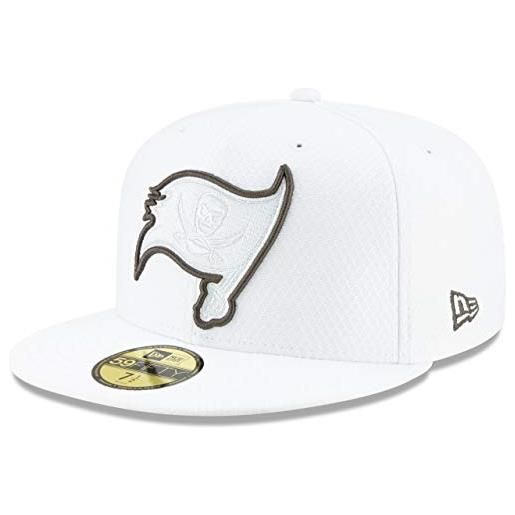 New Era 59fifty - cappellino con logo tampa bay buccaneers, unisex - adulto bambino, bianco, 7 1/4