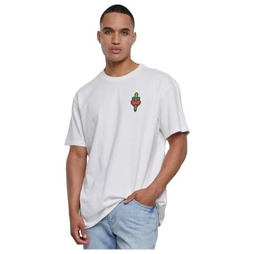 Mister Tee mt2456-maglietta oversize santa monica t-shirt, bianco, xxl uomo