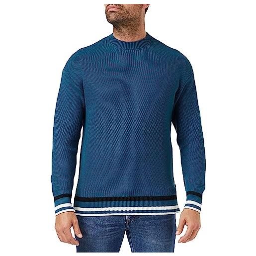 Armani Exchange sostainable, maniche lunghe, a strisce maglione, legion blue, xs uomo