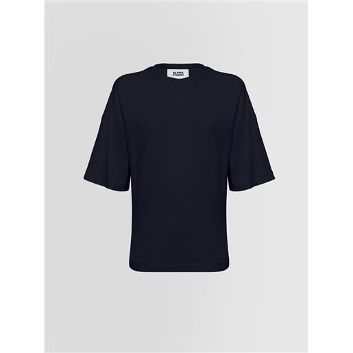 ALPHA STUDIO t-shirt girocollo in jersey shapes