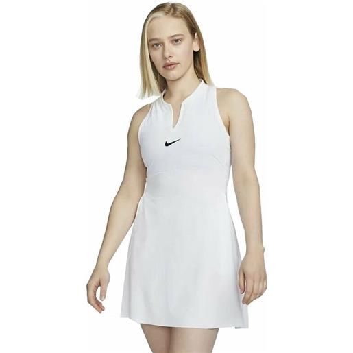 Nike dri-fit advantage womens tennis dress white/black l abito da tennis