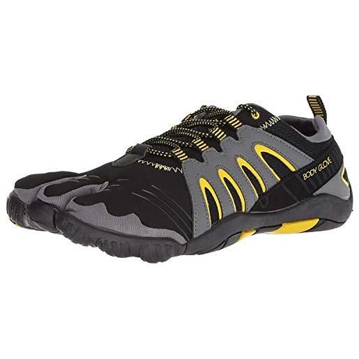 Body Glove scarpe da uomo barefoot warrior per sport acquatici, nero/giallo, 41 eu