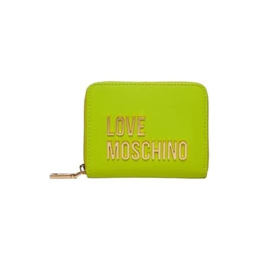 Love Moschino portafoglio con portamonete da donna marchio, modello jc5613pp1ikd0, realizzato in pelle sintetica. Giallo