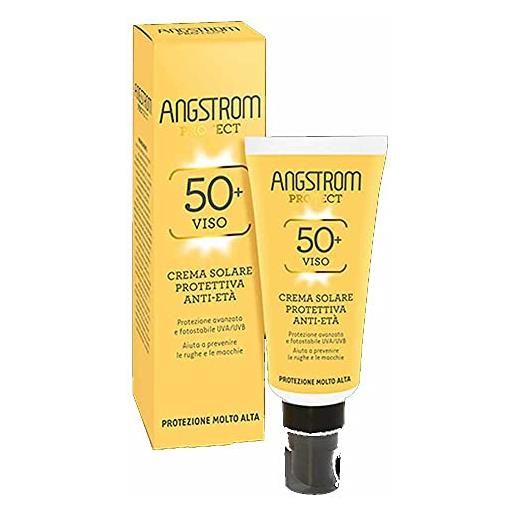 Angstrom protect hydraxol matt youthful crema solare viso protettiva antietà abbronzante, protezione solare 50+ indicata per pelli sensibili, per un'abbronzatura ottima, 40ml