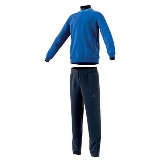 Adidas sportanzug con16 pes suity, tuta bambino, blu (blu/maruni/ciabri), 128