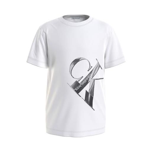 Calvin Klein Jeans t-shirt bambino hyper real monogram bambino bright white ib0ib01884 12a