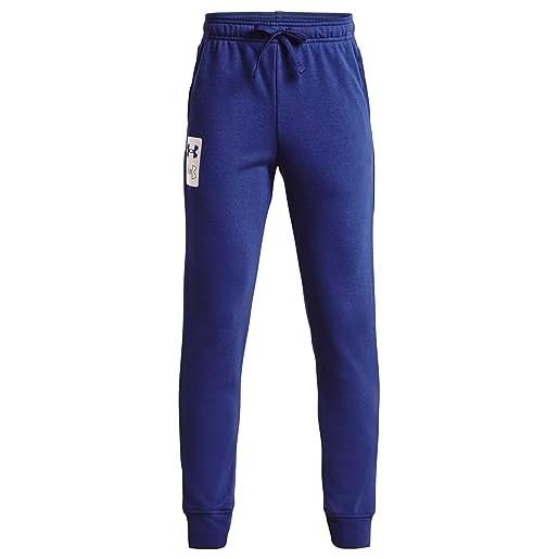 Under Armour rival terry joggers bottoms in pile, (456) bauhaus blue / / black, l bambino
