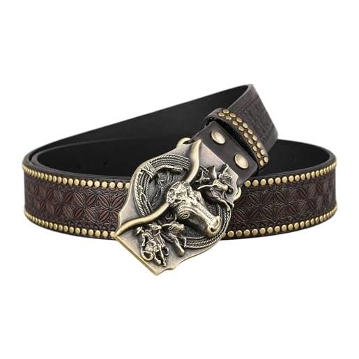 Maxtonser western leathers buckle belts cowboy metal buckle belt floral engraved buckle belt for men jeans decoration, waist belt