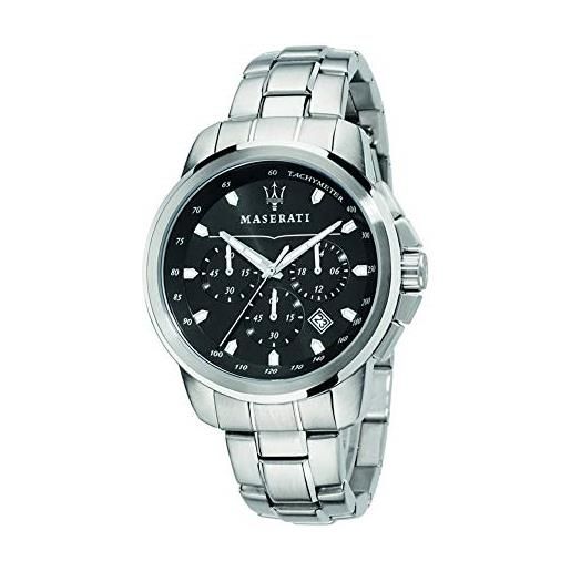 Maserati orologio da uomo, collezione successo, movimento al quarzo, cronografo, in acciaio - r8873621001