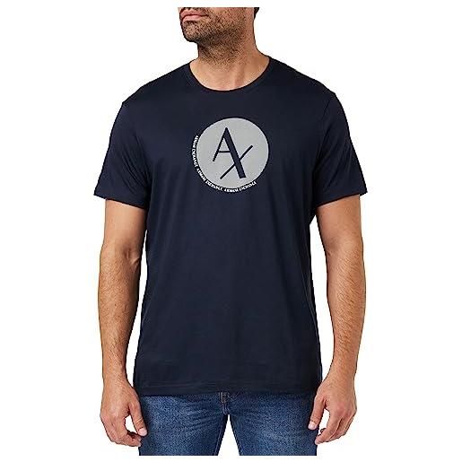 Armani Exchange slim fit circle logon ax pima cotton tee t-shirt, giallo, xl uomo