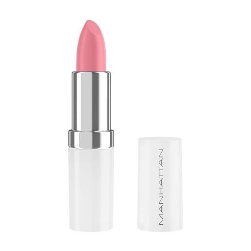 Manhattan lasting perfection satin lipstick 990 pink blush, rossetto per colori intensi e duraturi e idratanti