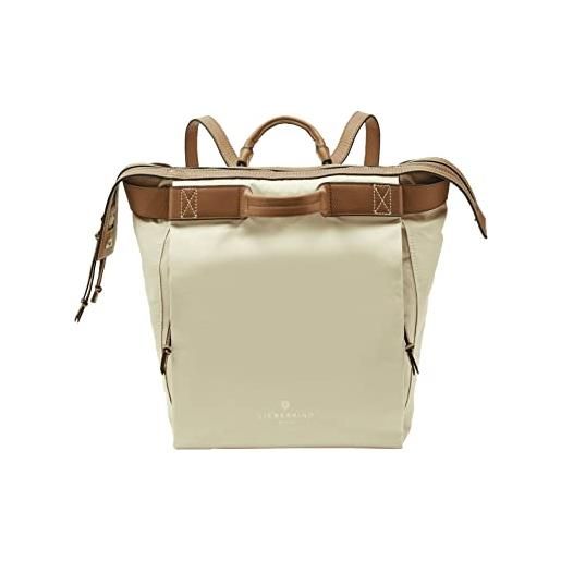 Liebeskind berlin gray nylon backpack l, zaino l unisex, warm beige-8125, l