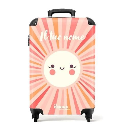 NoBoringSuitcases.com © valigie per bambini valigie da viaggio valigia per bambini bagagli per bambini da baglagio a mano - valigia media in 20 immagini (personalizzato: sole con raggi, 55x40x20 cm)
