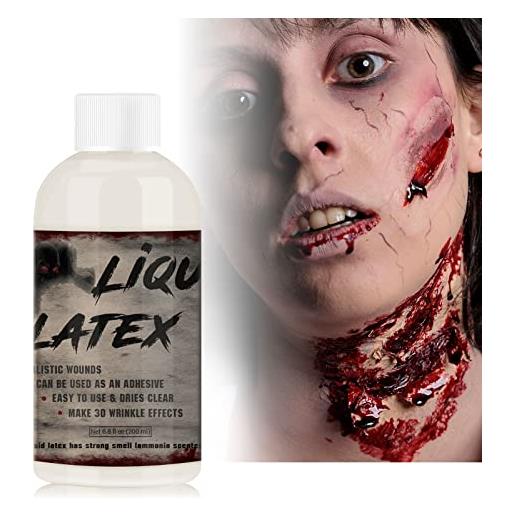 CHASPA lattice liquido per trucco da 200 ml per costume di halloween, zombie, effetti speciali sfx ferita - asciuga trasparente
