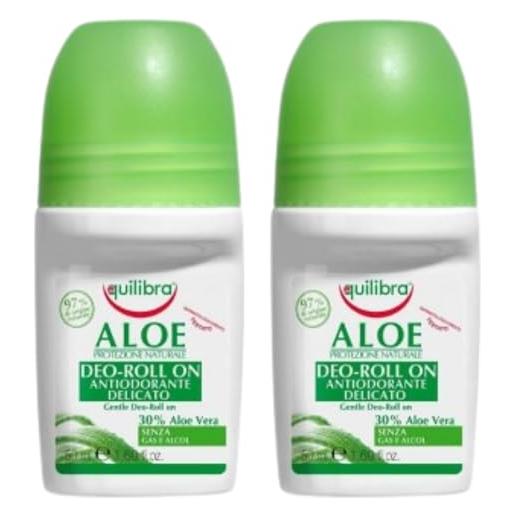 FEI FAN 2x deo-roll on aloe, antiodorante delicato. 30% aloe vera con allume di potassio, senza parabeni, alluminio cloridrato, sls e sles. Adatto a pelli sensibili 50ml