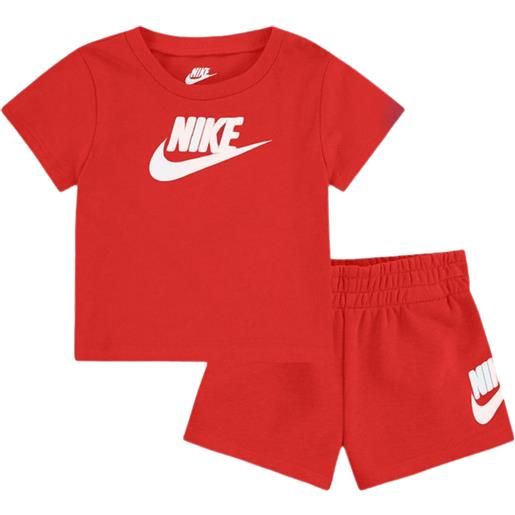 Nike club tee & short set neonato