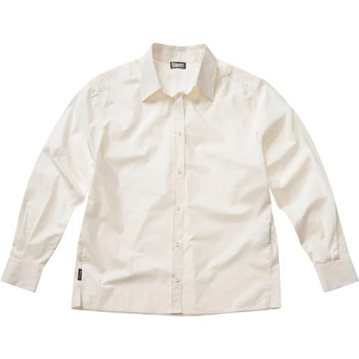 BLAUER camicia con patch logata sul retro bianco / s