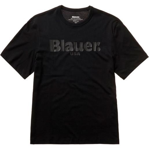 BLAUER t-shirt con patch logata nero / s