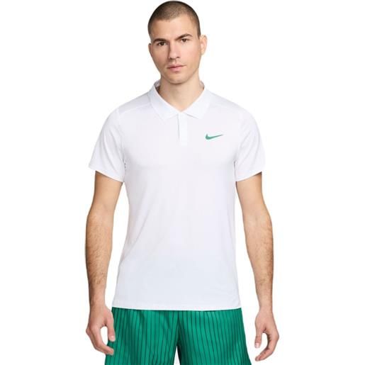 Nike polo da tennis da uomo Nike court dri-fit advantage polo - white/malachite