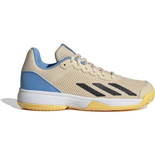 Adidas scarpe da tennis bambini Adidas courtflash k - beige/blue/yellow