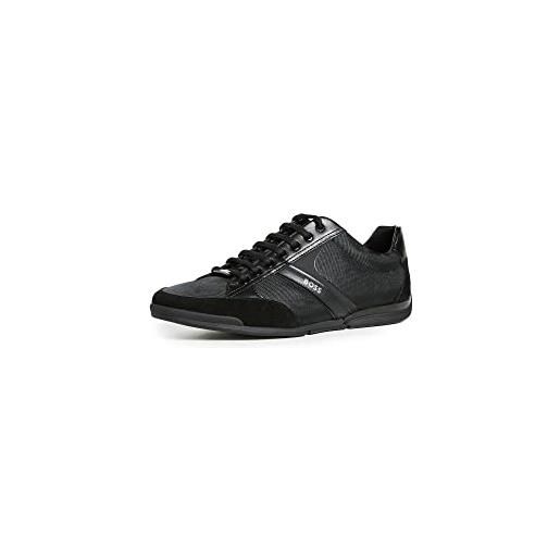 BOSS sneaker bassa saturn profile, scarpe da ginnastica uomo, nero mezzanotte, 39 eu