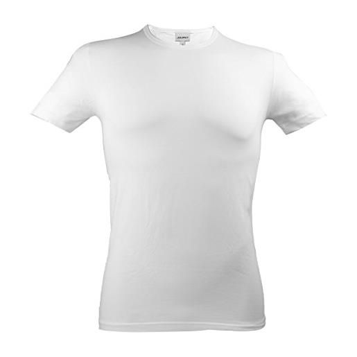 JULIPET iacadi t-shirt girocollo cotone elasticizzato (5 xl it52, bianco)