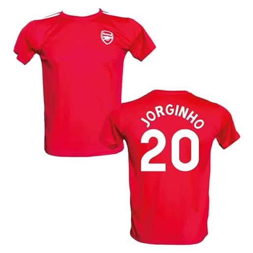 Generico maglia jorginho 20 arsenal home 2023-2024 t-shirt da calcio ufficiale autorizzata - taglie da adulto e bambino (l-adulto)
